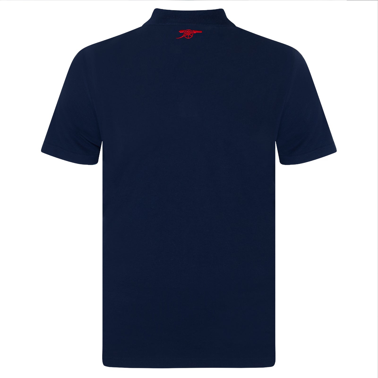 Arsenal polo shirt for adults in navy blue featuring the club crest and Champions 2026 graphic to the chest