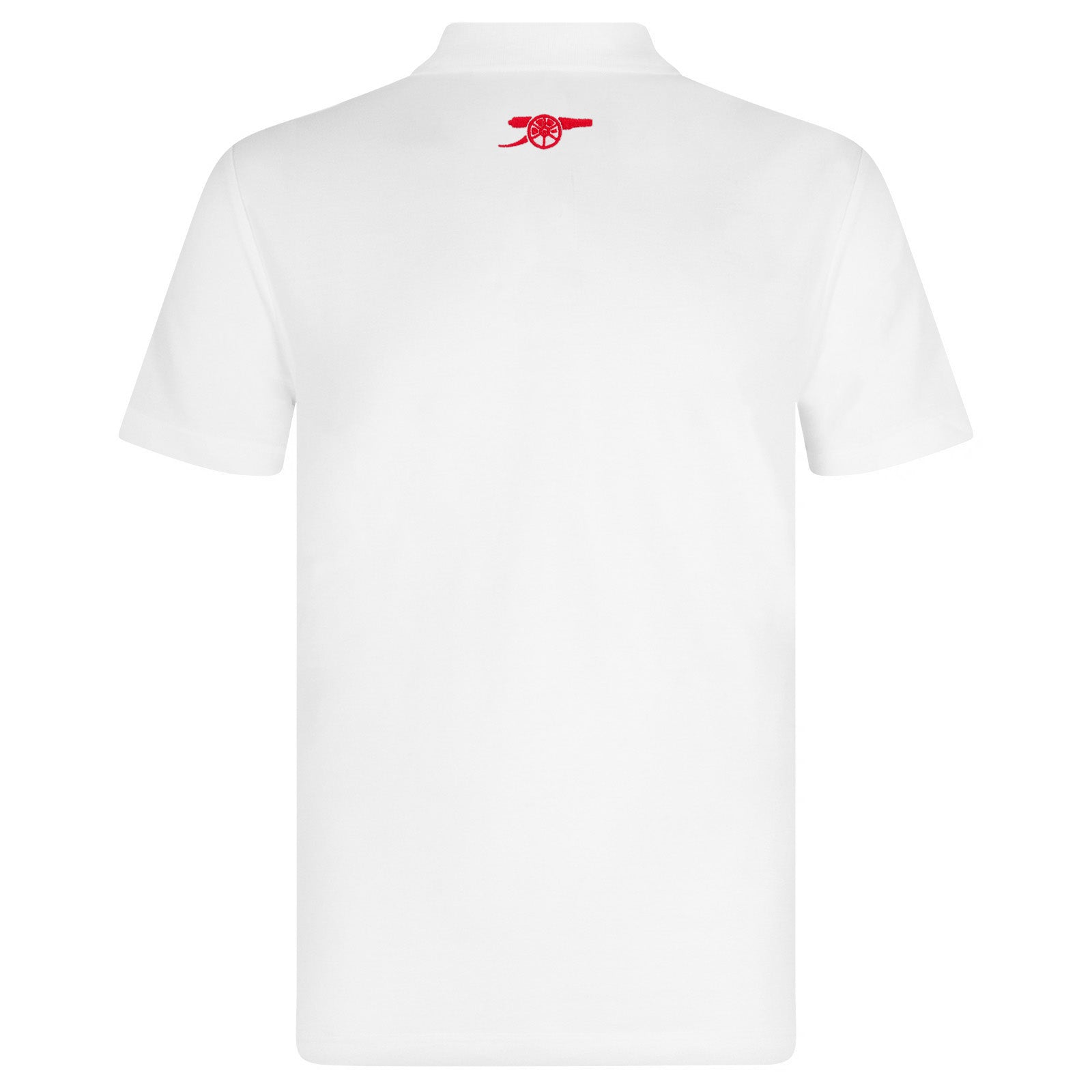Arsenal polo shirt for adults in white featuring the club crest and Champions 2026 graphic to the chest