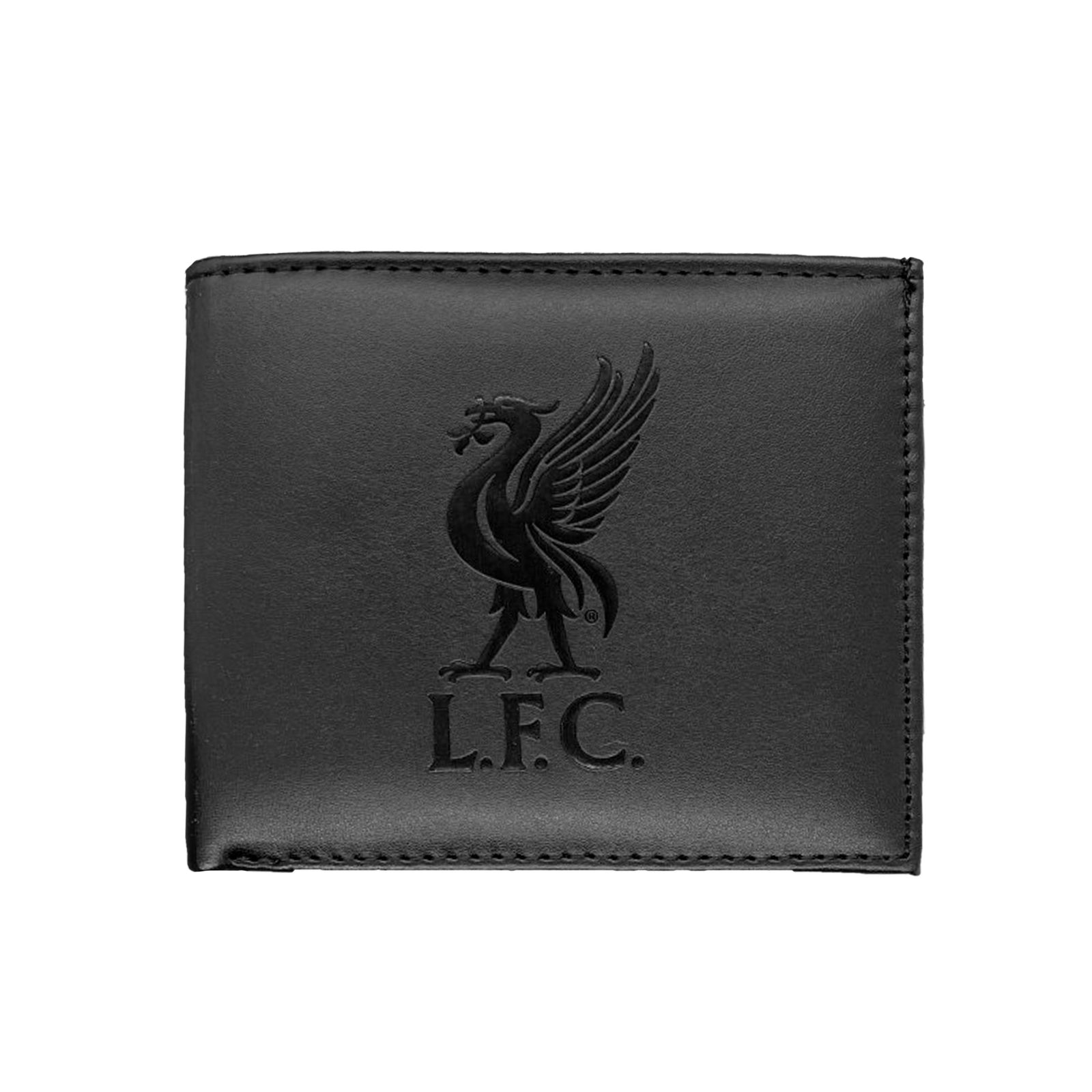 Liverpool faux leather wallet in black with embossed club crest