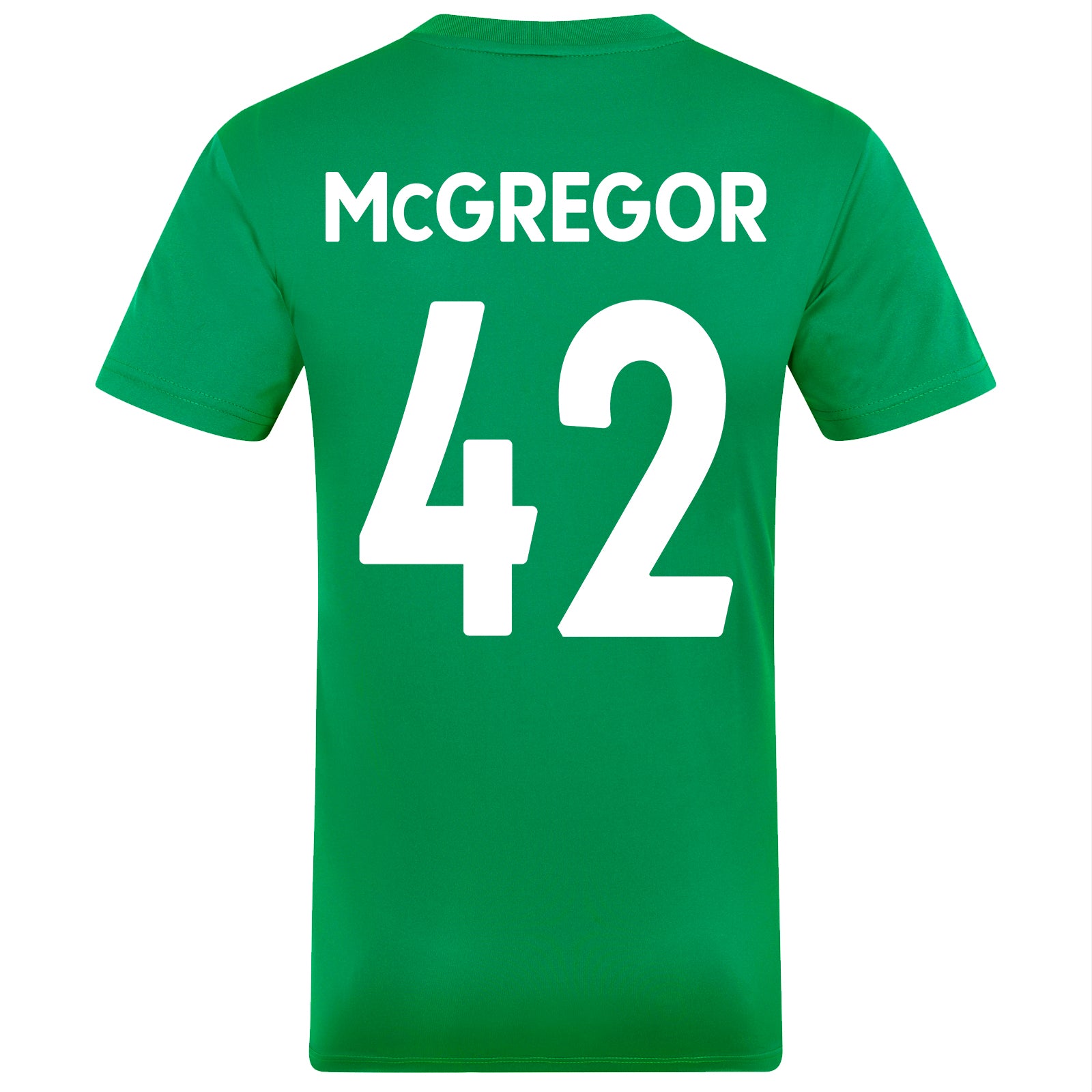 Celtic adults T-shirt in green & white stripe with club crest to chest
