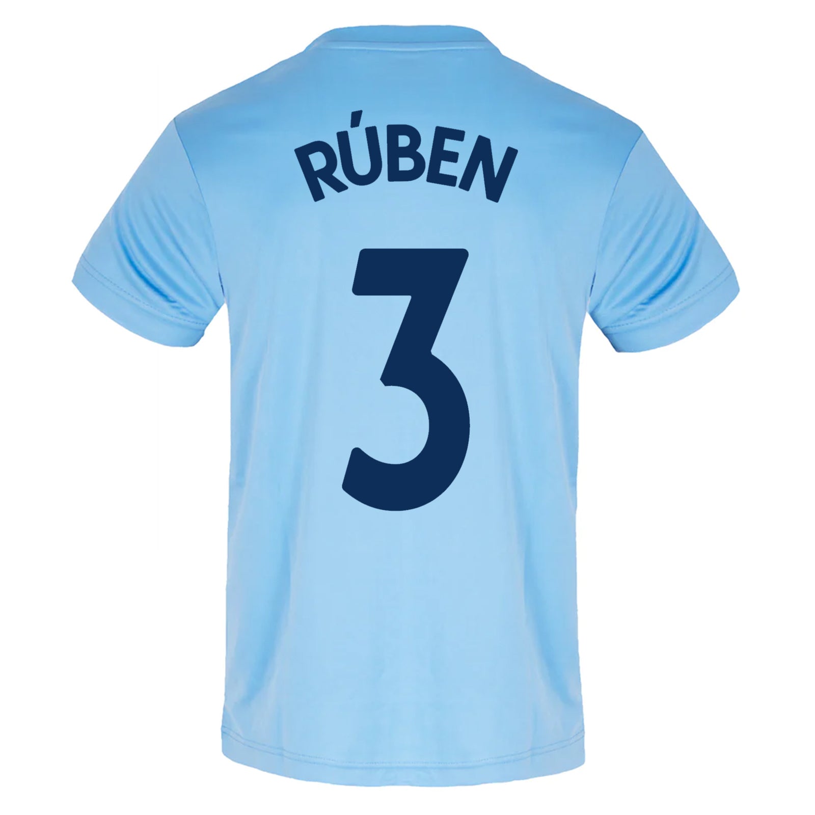 Man City adults T-shirt in sky blue with club crest to chest.