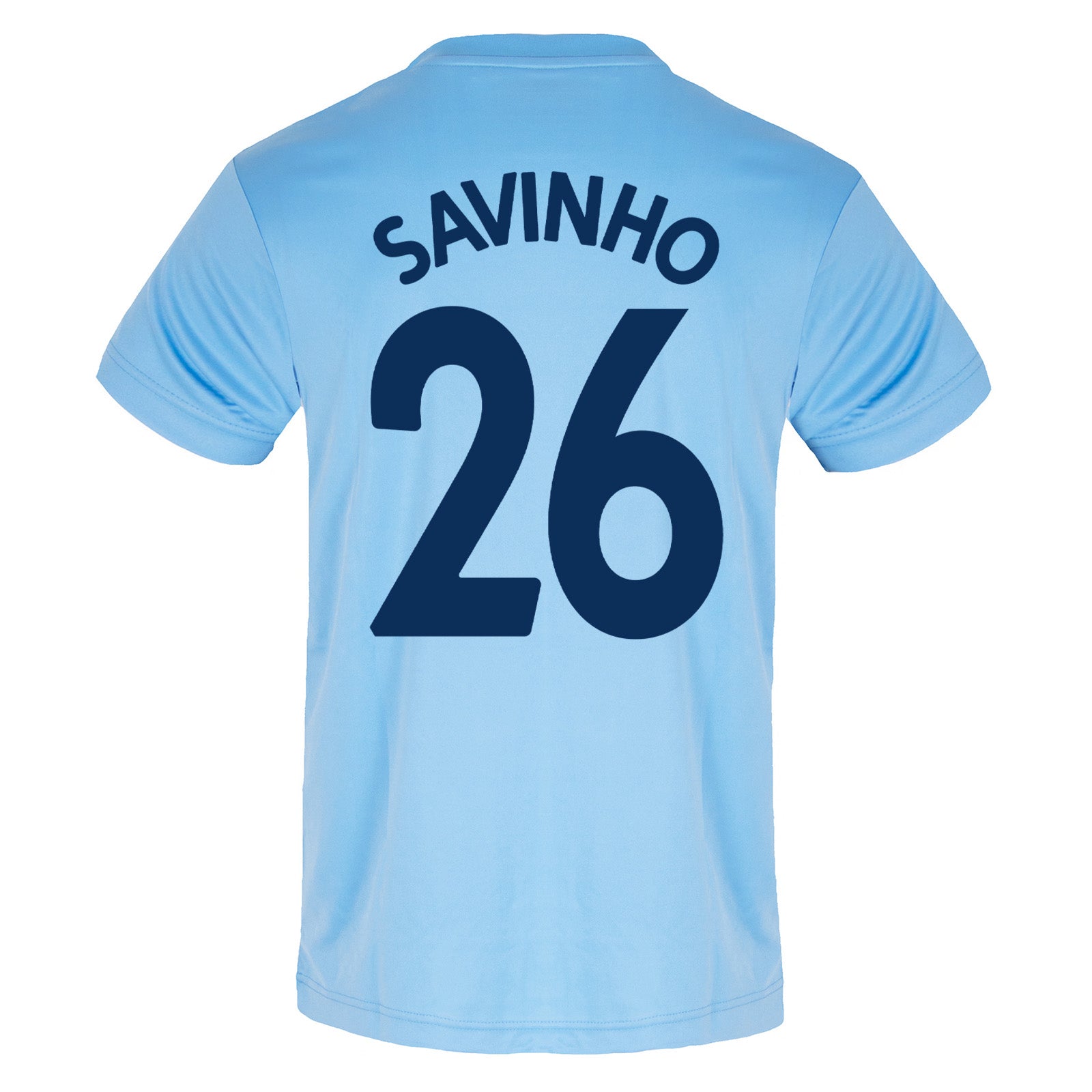 Man City adults T-shirt in sky blue with club crest to chest.