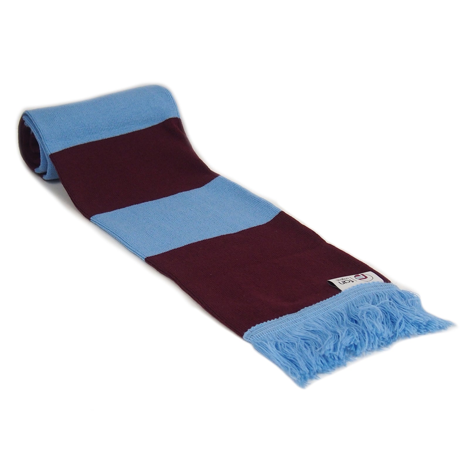 West Ham retro football bar scarf in claret and blue