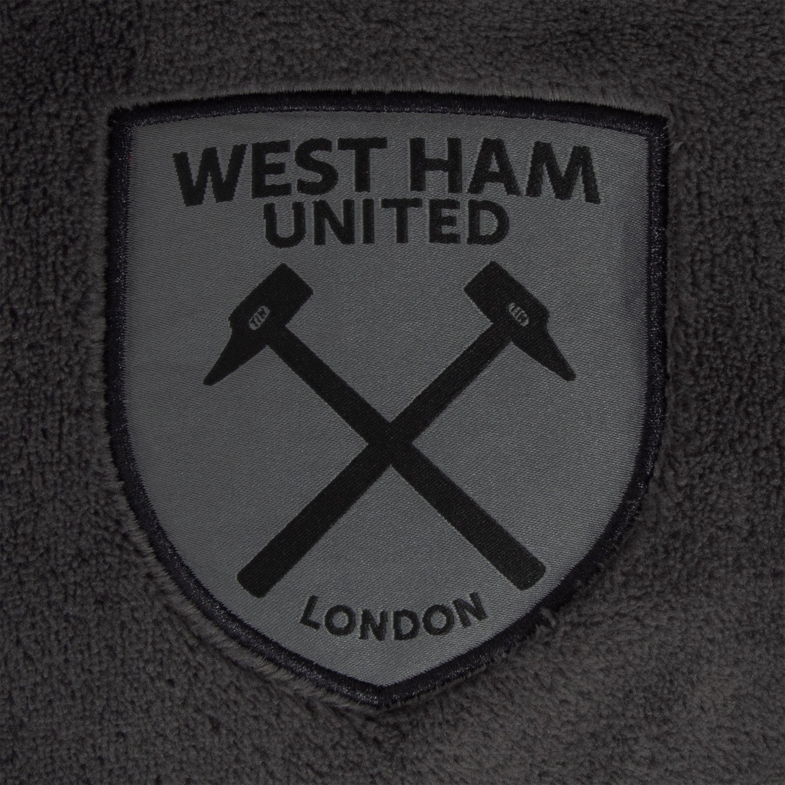 West Ham adults dressing gown in grey with club crest