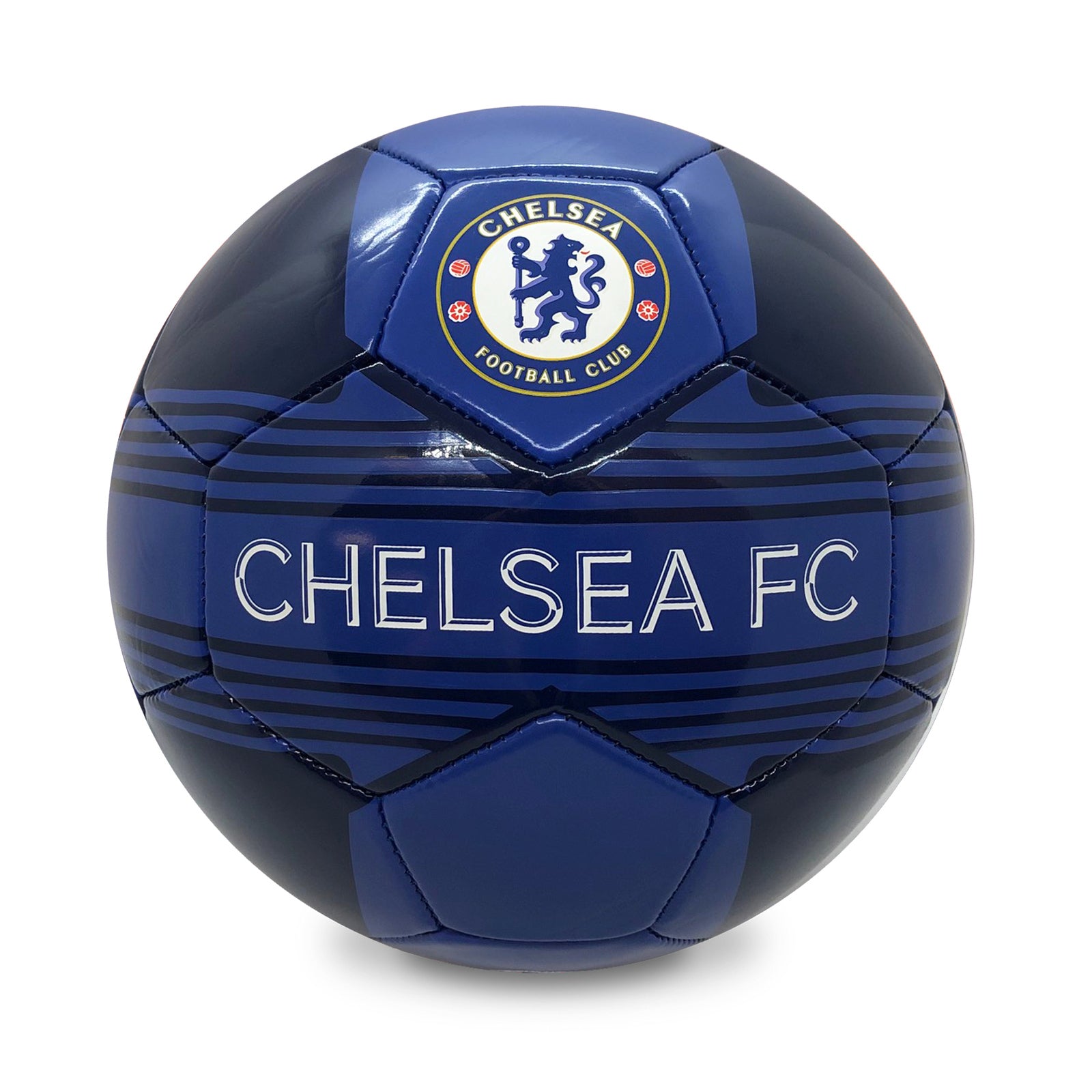 Chelsea size 4 blue ball with club crest & text. CFC crest & text print to each glove.