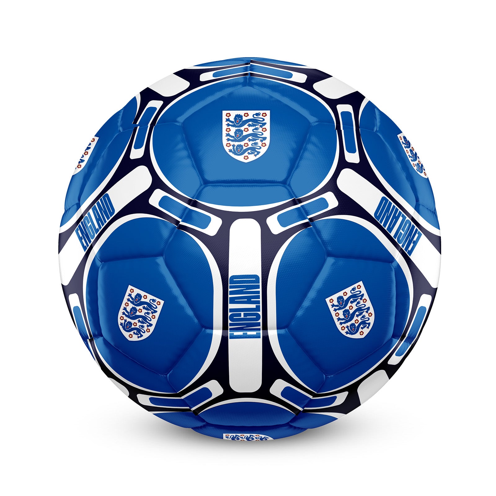 England FA size 4 blue football with 3 lions crest print to football and each glove.