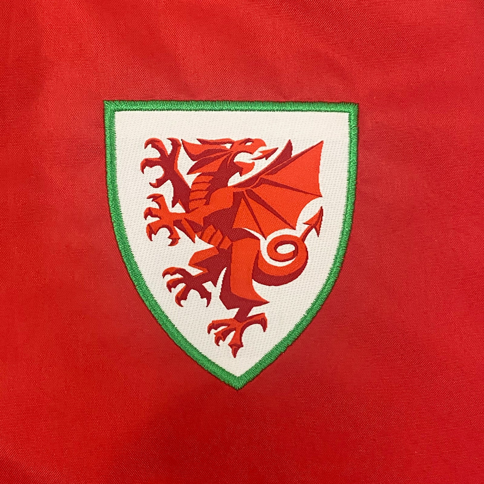 Wales adults shower jacket in black with Wales FA club badge to the left chest.