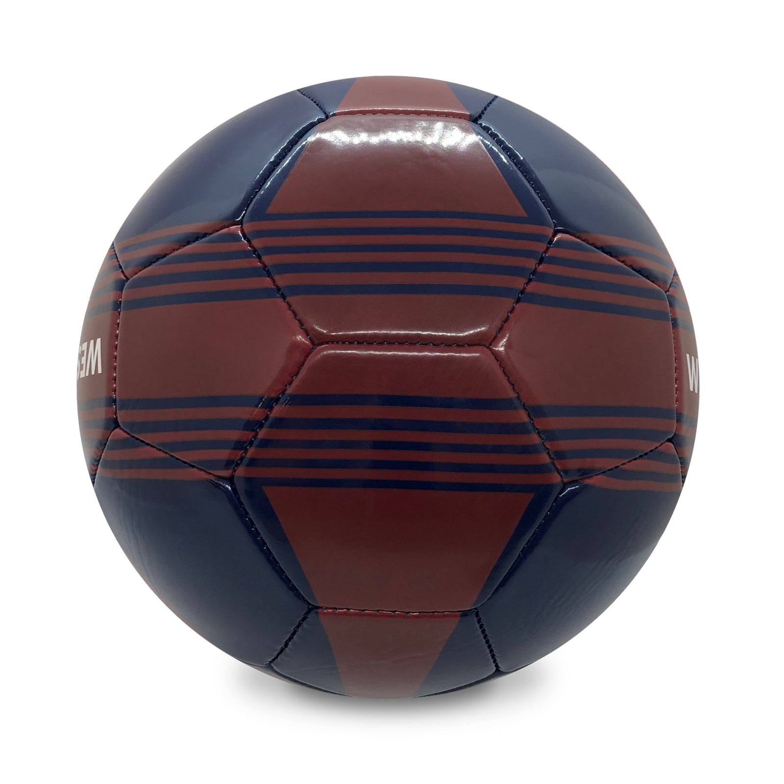 West Ham size 4 claret & blue football with WHUFC crests & text.
