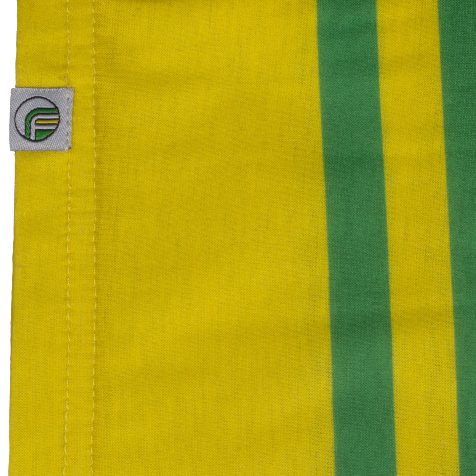 Manchester Utd snood in retro football bar scarf design in yellow & green