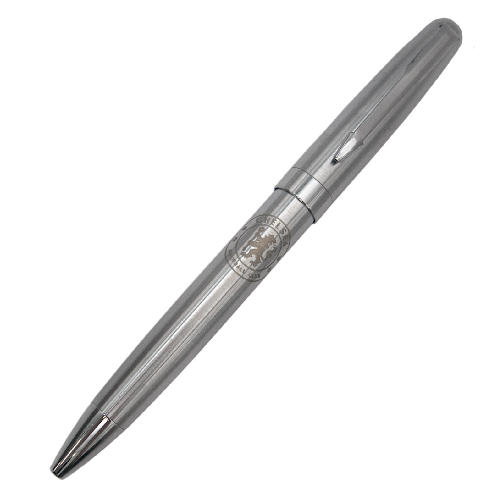 Chelsea pen and keyring set in silver with club crest in club design gift box