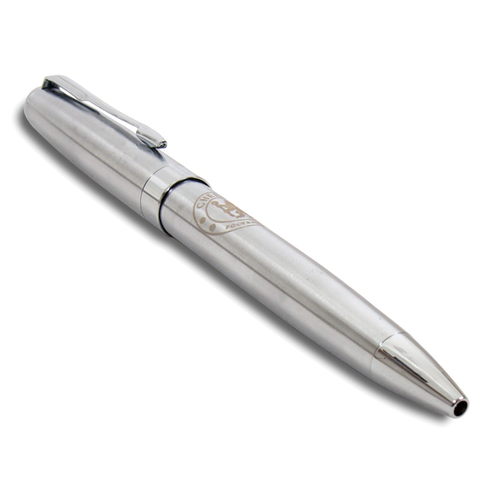 Chelsea pen and keyring set in silver with club crest in club design gift box