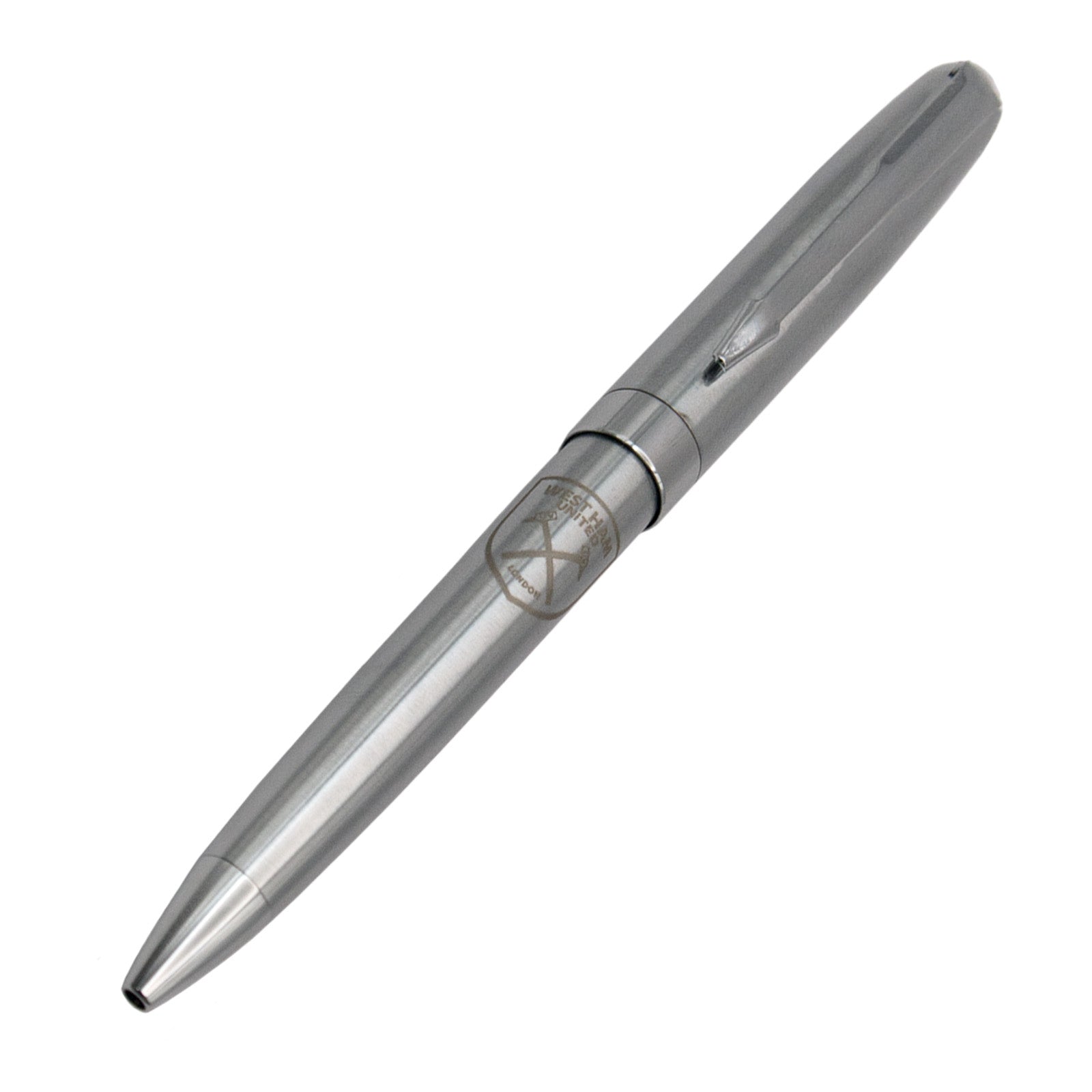 West Ham pen and keyring set in silver with club crest in club design gift box
