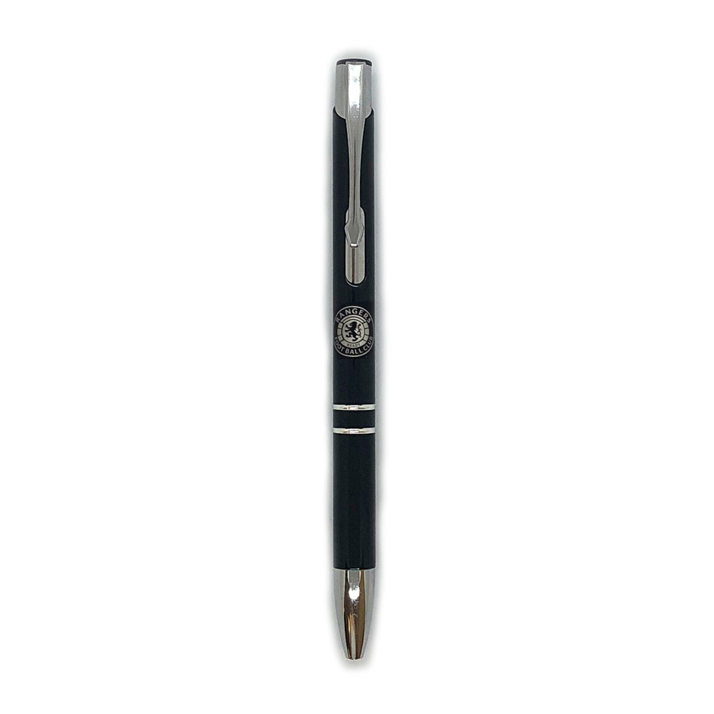 Rangers notebook & pen in black with silver foil crest in club design gift box.