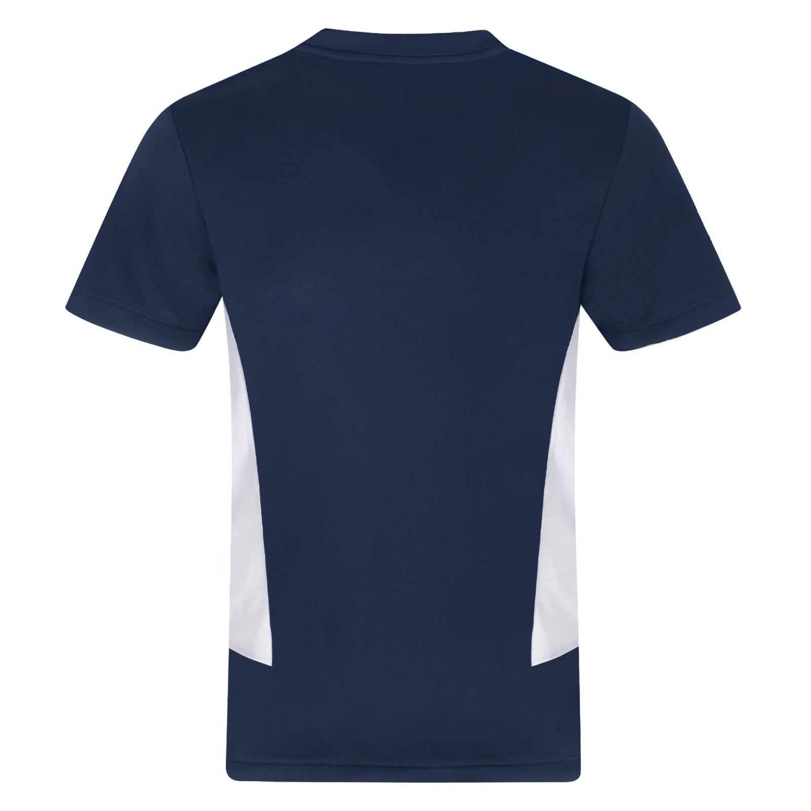 Scotland adults poly T-shirt in navy blue with national team crest to chest.
