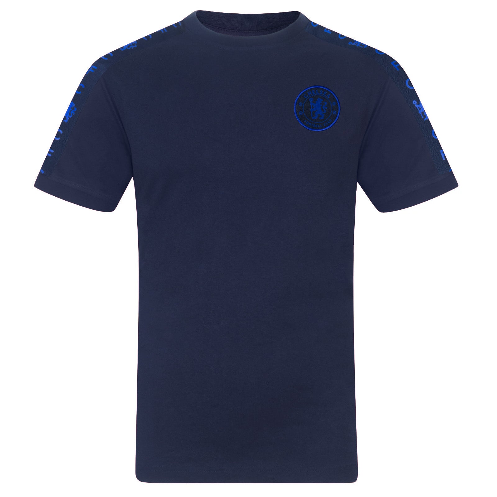 Chelsea kids T-shirt, short sleeves in navy blue with club crest to chest