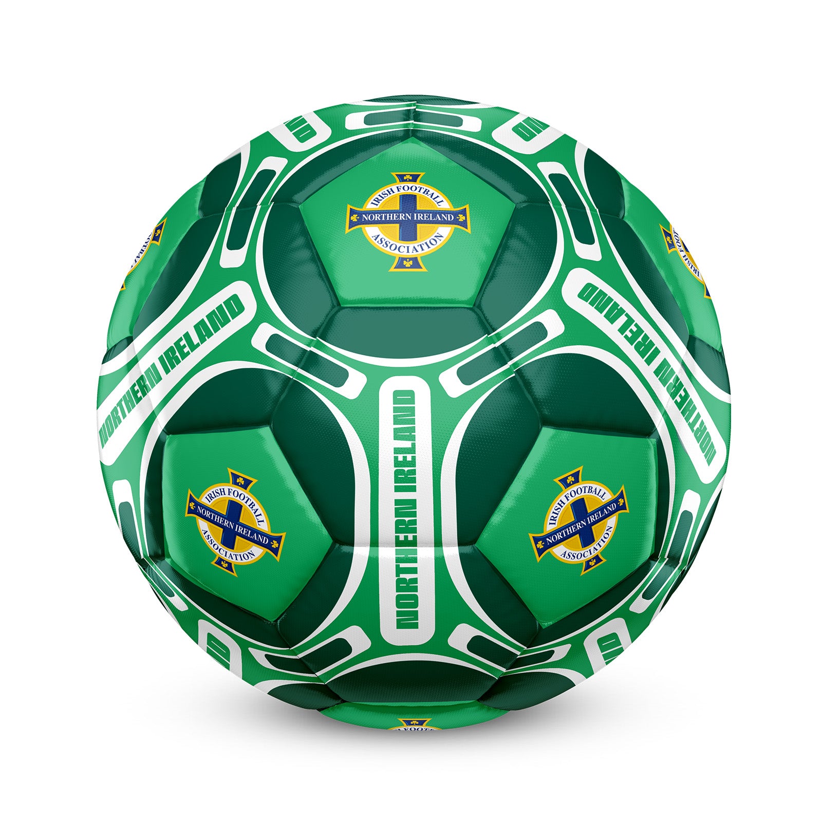 Northern Ireland size 4 football in green with national team crests & text