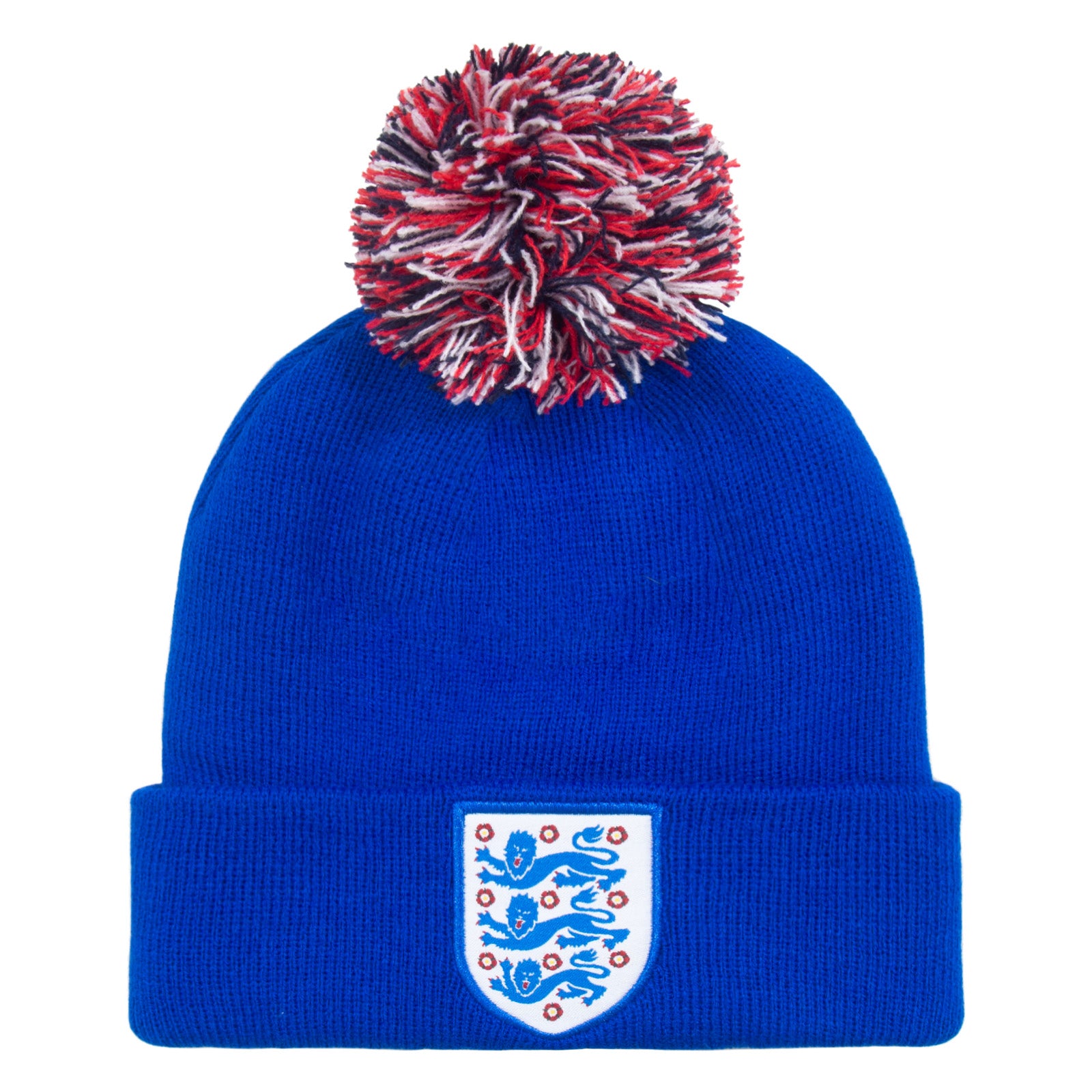 England knitted beanie bobble hat