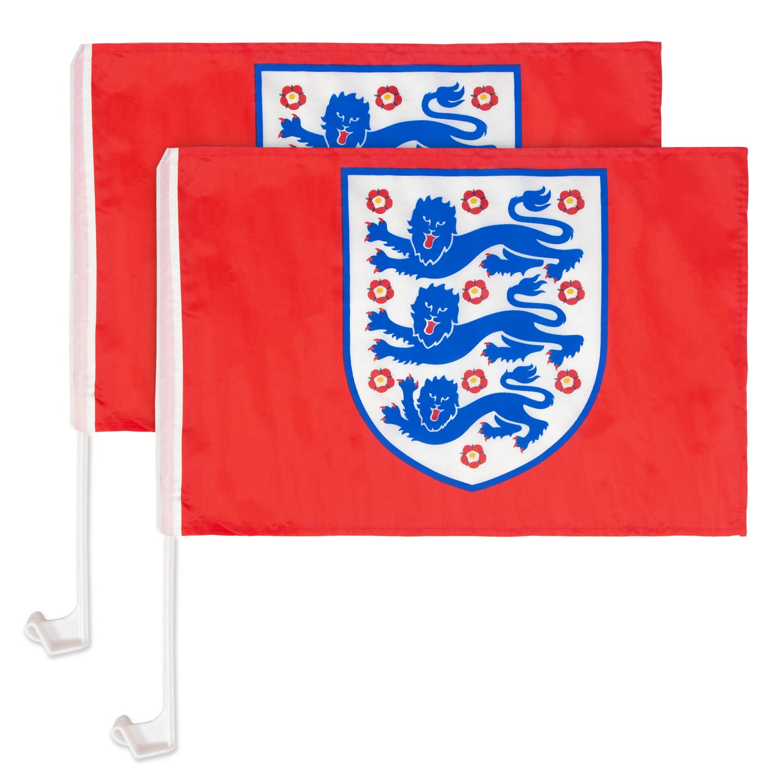 England football car flags in red with England crest to the centre