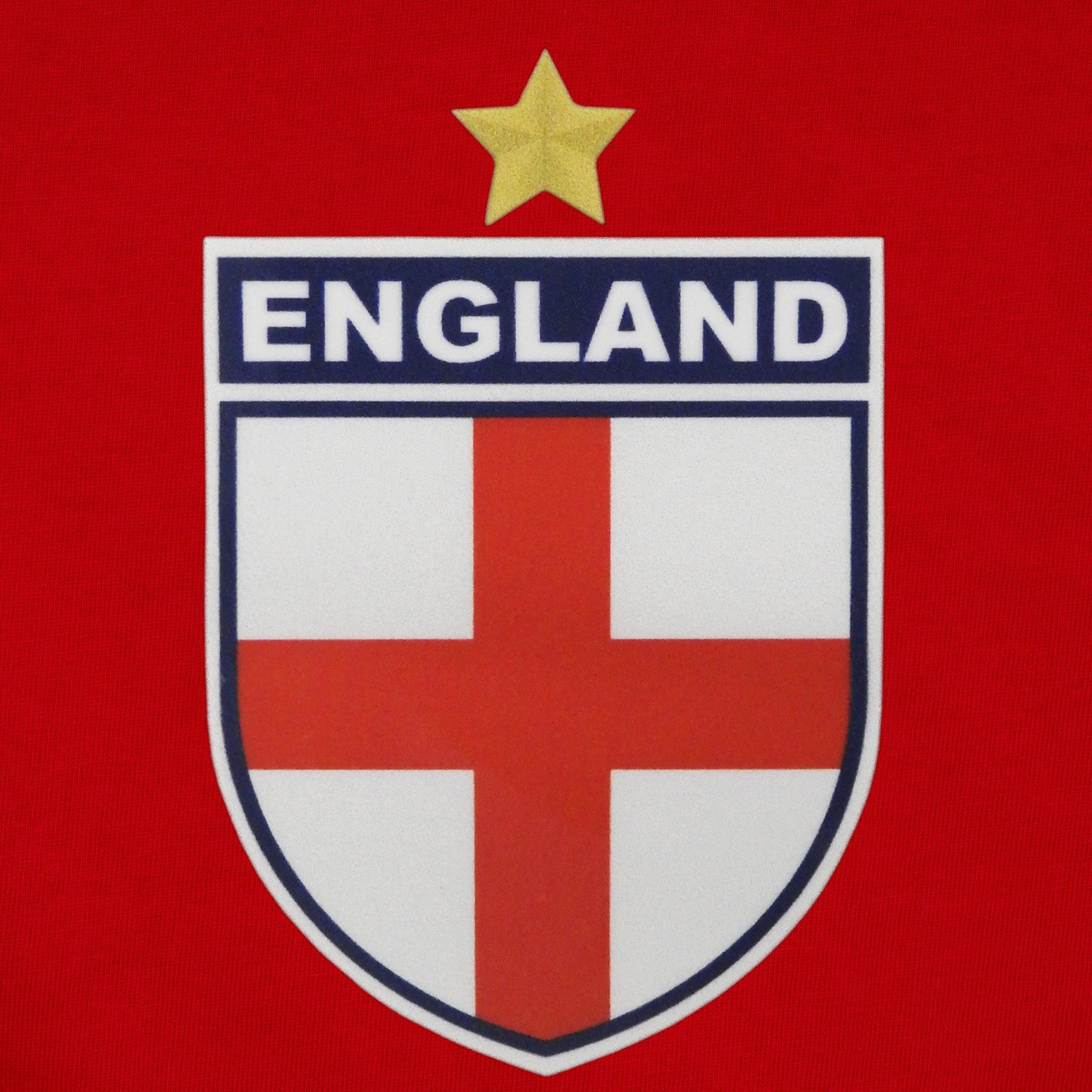 England adults retro ringer v-neck t-shirt in Red with contrast red trims and logo to chest