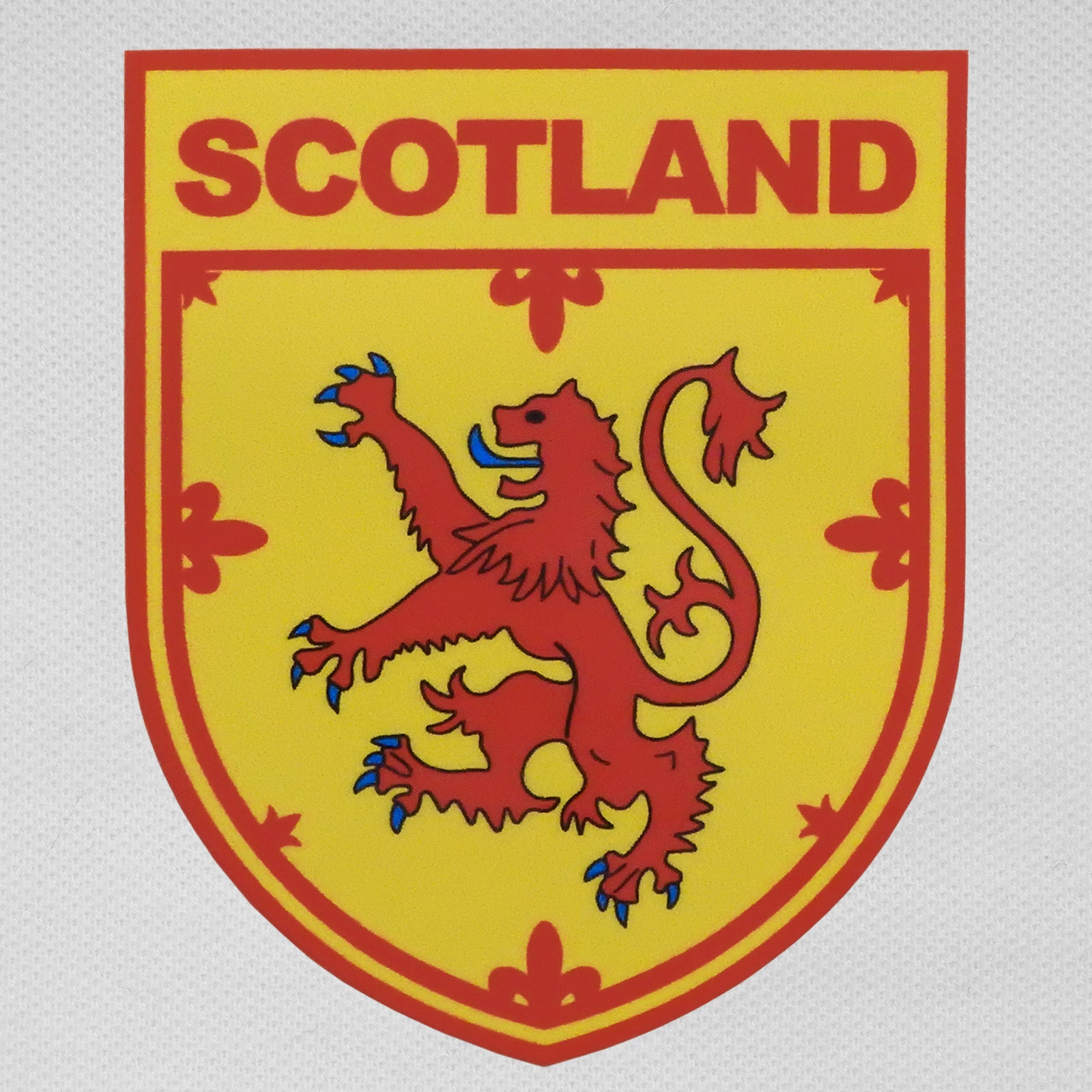 Scotland retro polo shirt in black, navy, royal & white with printed logo on the chest