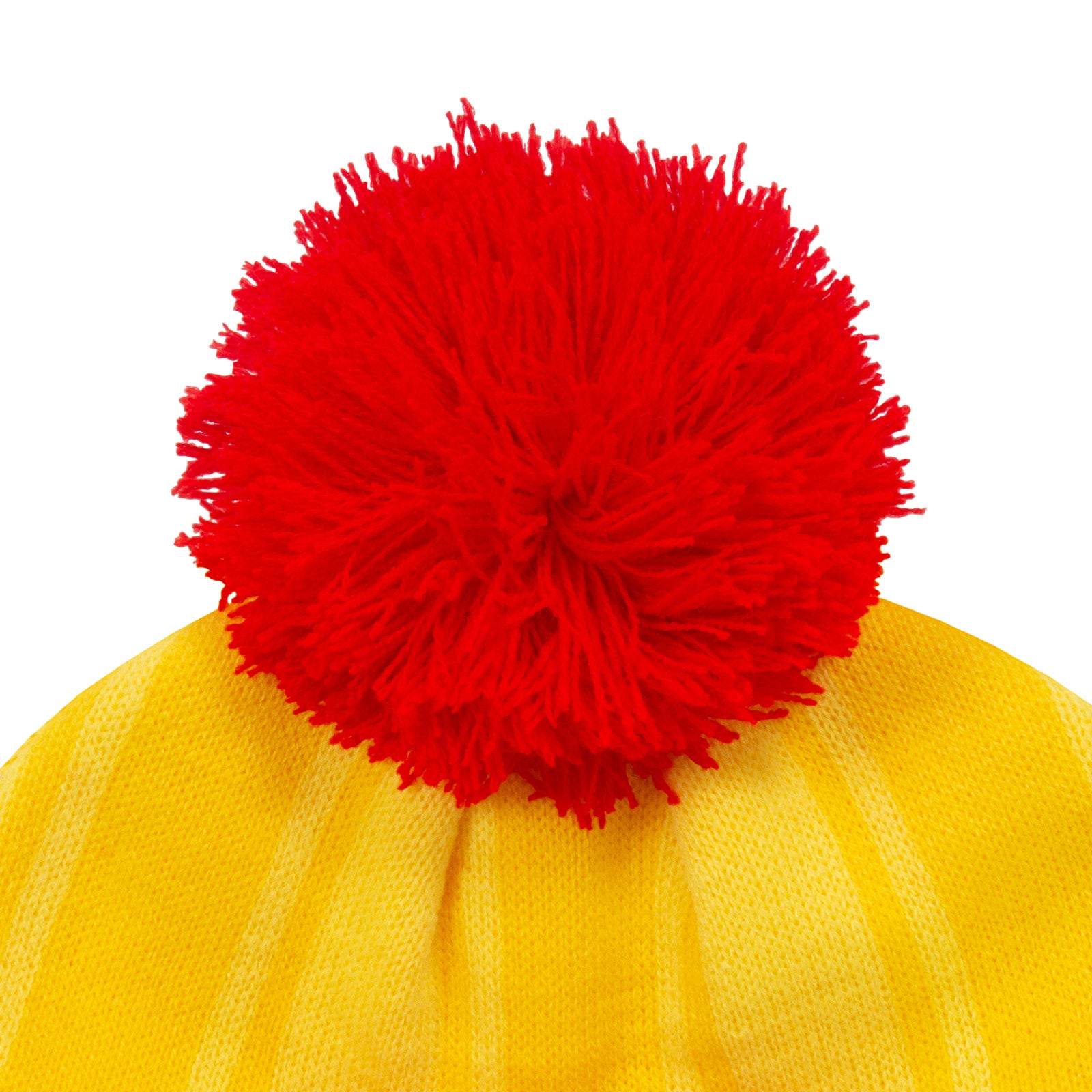 Liverpool retro knitted bobble hat in yellow 1986 colours