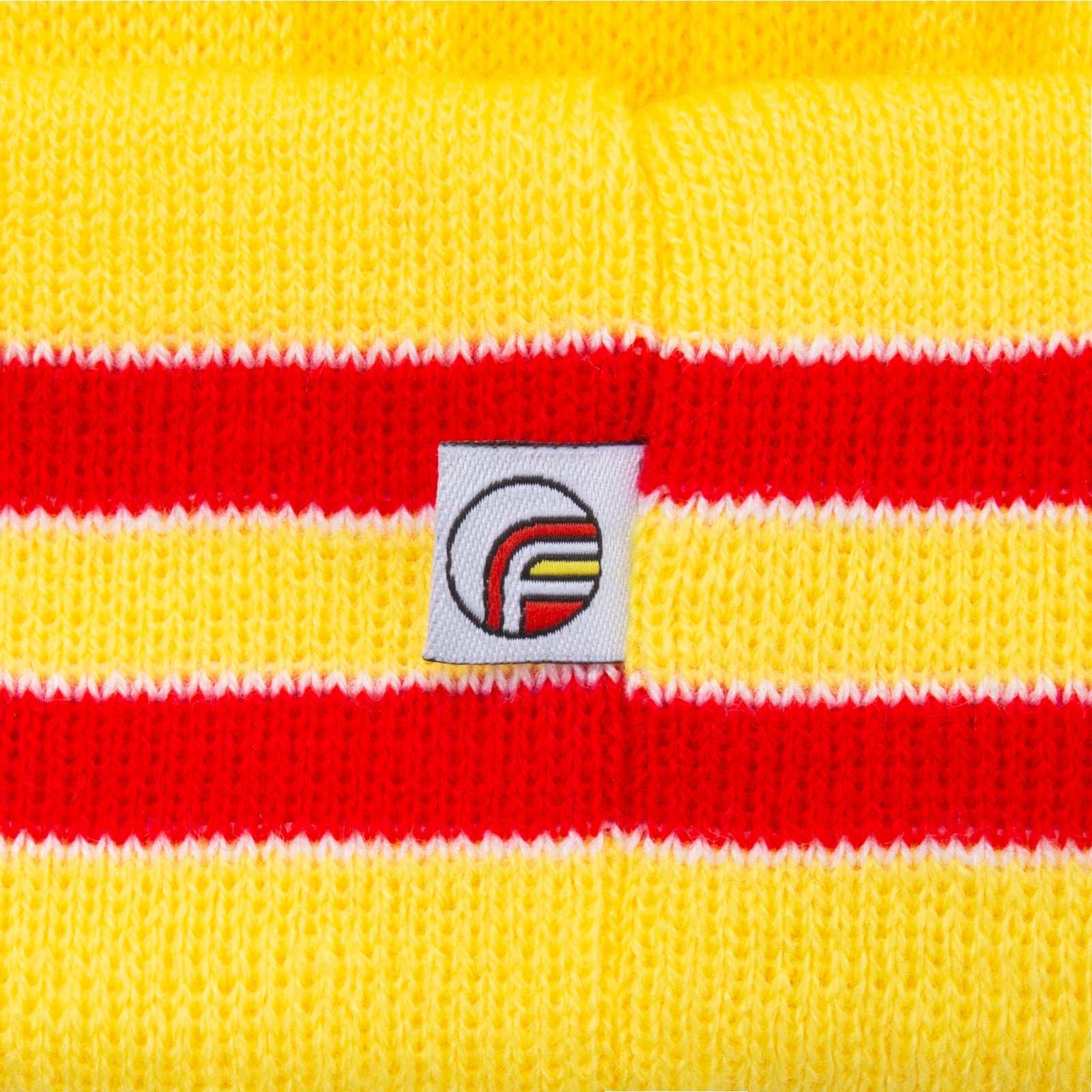 Liverpool retro knitted bobble hat in yellow 1986 colours