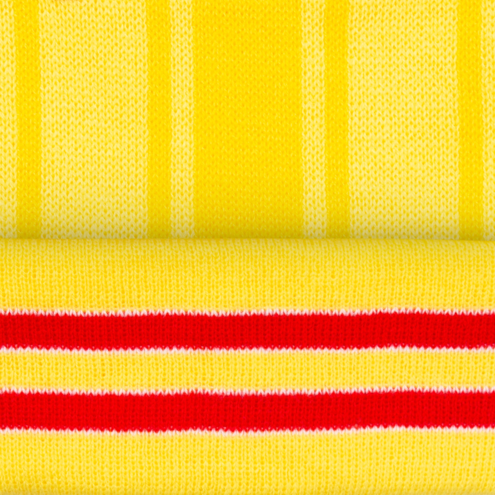 Liverpool retro knitted bobble hat in yellow 1986 colours
