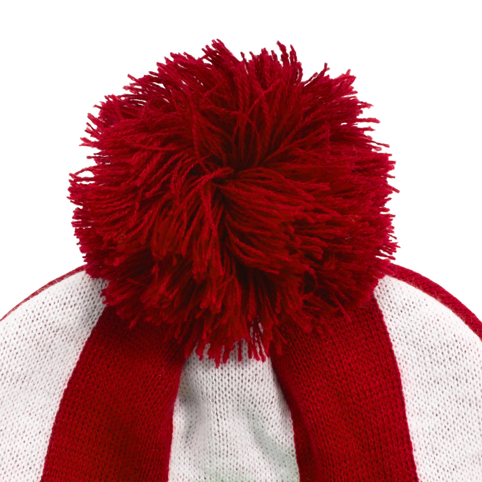 Sunderland retro knitted beanie hat in red & white