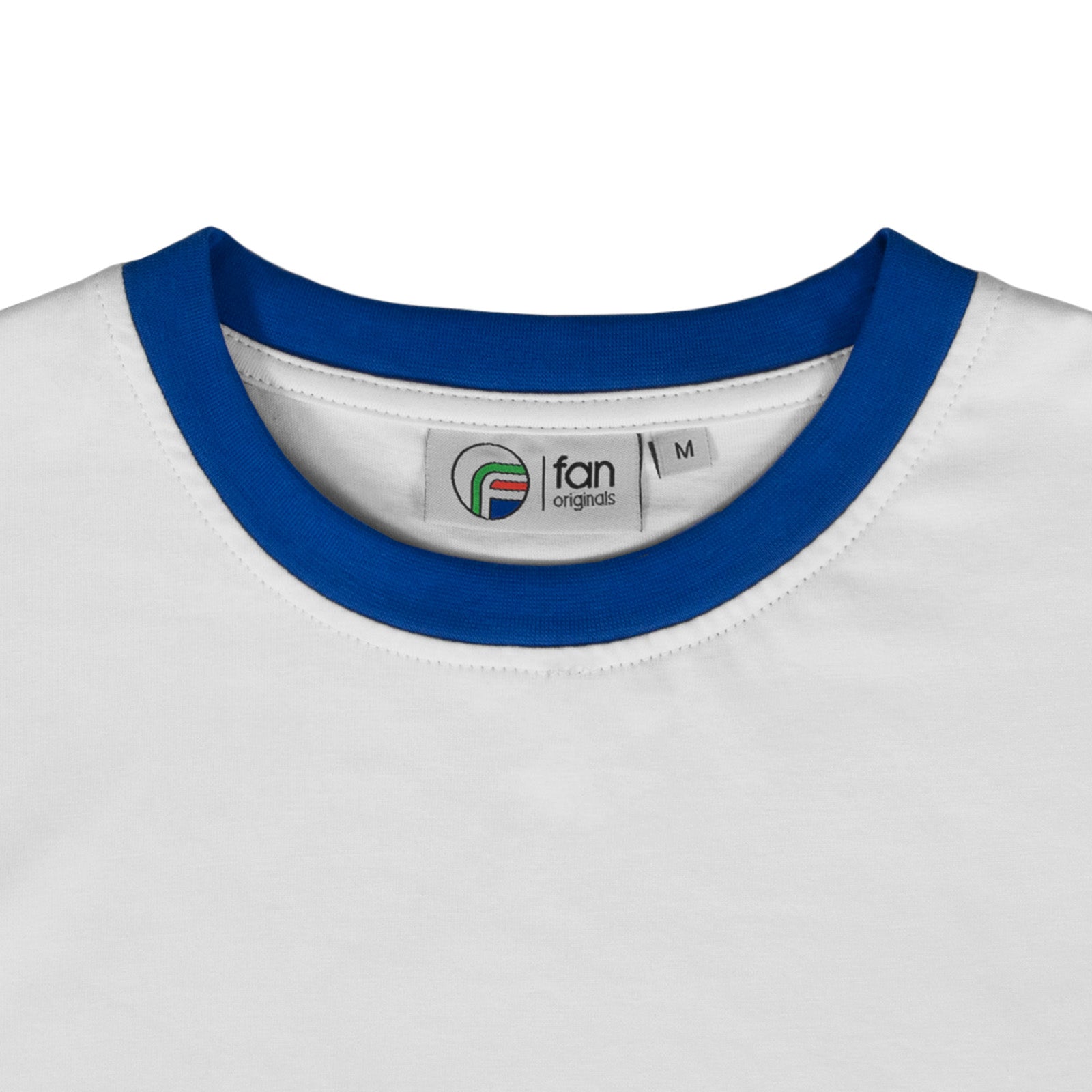 Leeds retro crew neck t-shirt in white with embroidered applique rose crest