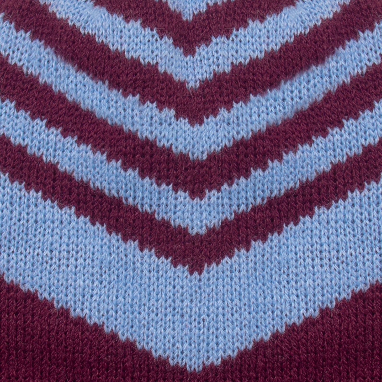West Ham United retro knitted bobble hat in claret & blue 1979 colours