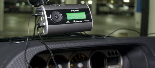 Pure Highway on car windscreen