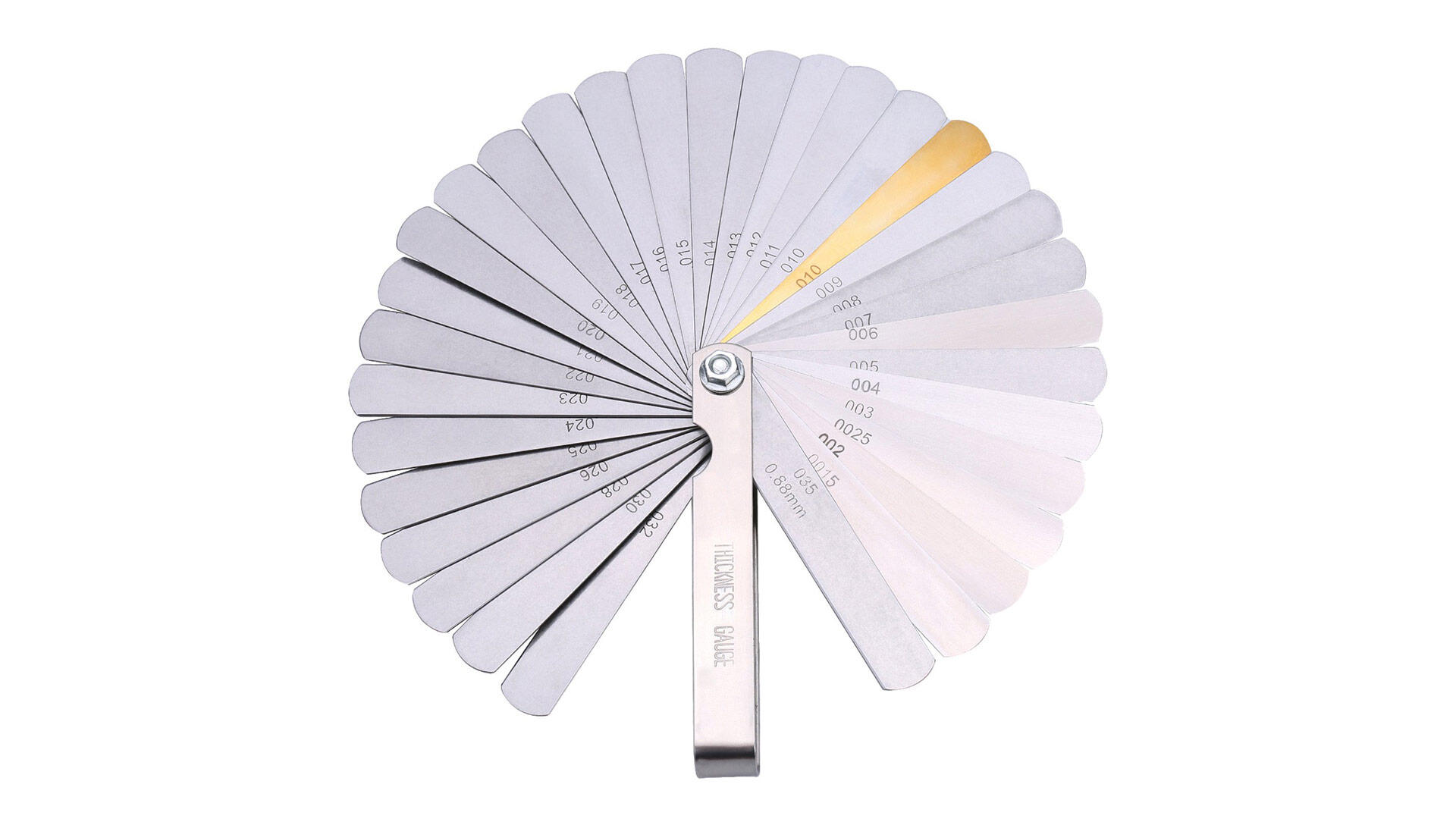 Stainless Steel Feeler Gauge Marked Metric and Imperial