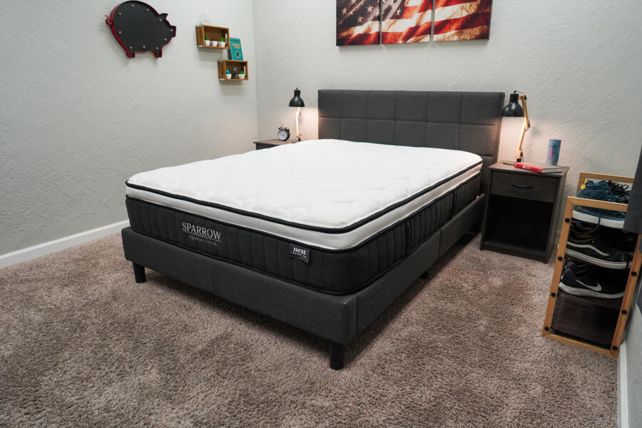 Nest Sparrow Signature mattress in a bedroom