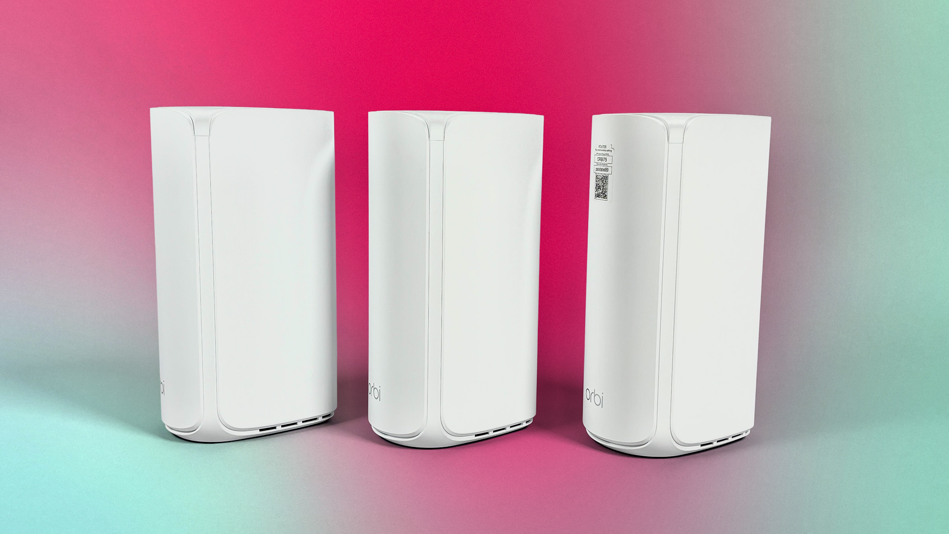 image of three white Wi-Fi routers
