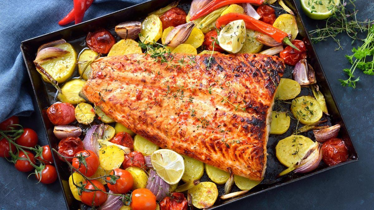 salmon sheet pan meal