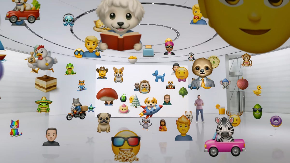 Screenshot from Apple WWDC presentation showing new creative Genmoji