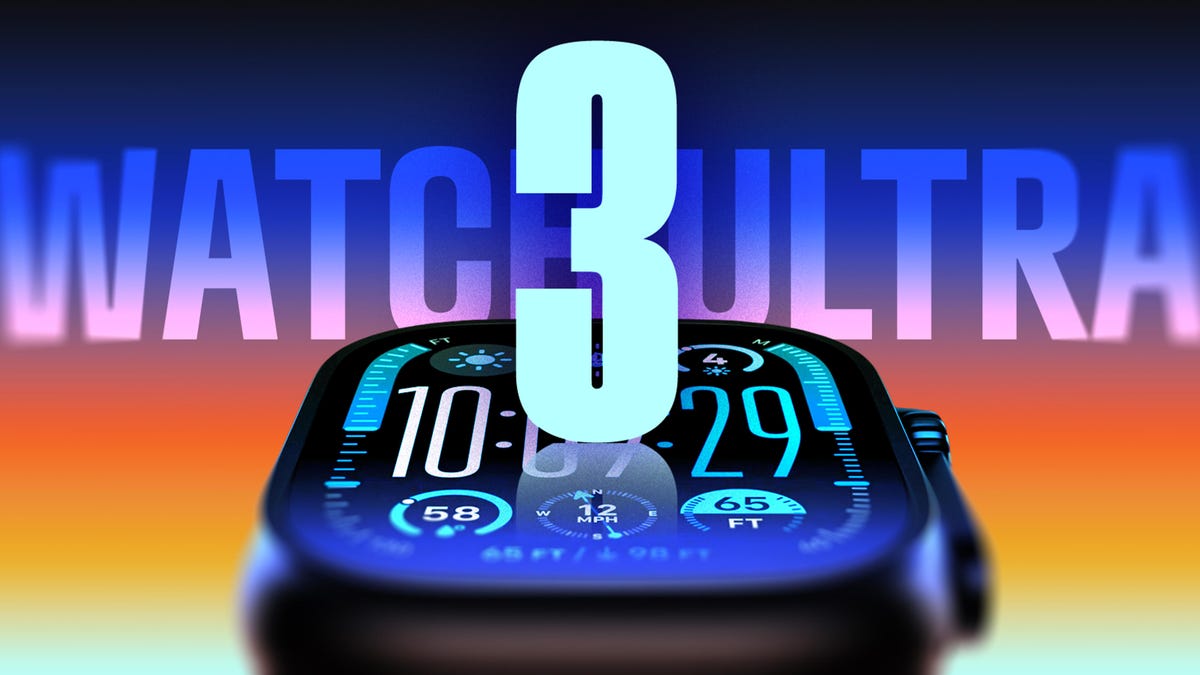 An Apple Watch Ultra with the number 3 over the top of it.