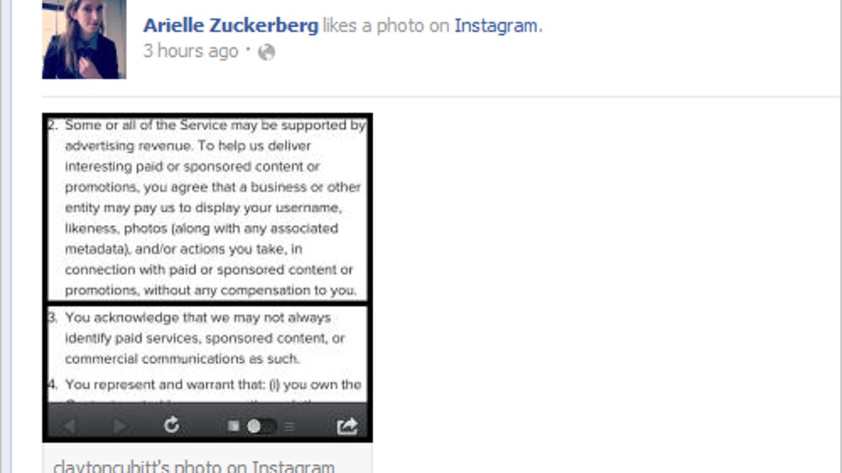 Protests continue to grow over Instagram's claim to be able to sell photos, with Instagram users <a href="http://statigr.am/anitam_com">anitam_com</a>, <a href="http://statigr.am/dannewah">dannewah</a>, and <a href="http://statigr.am/tonifres">tonifres</a> sharing boycott images.