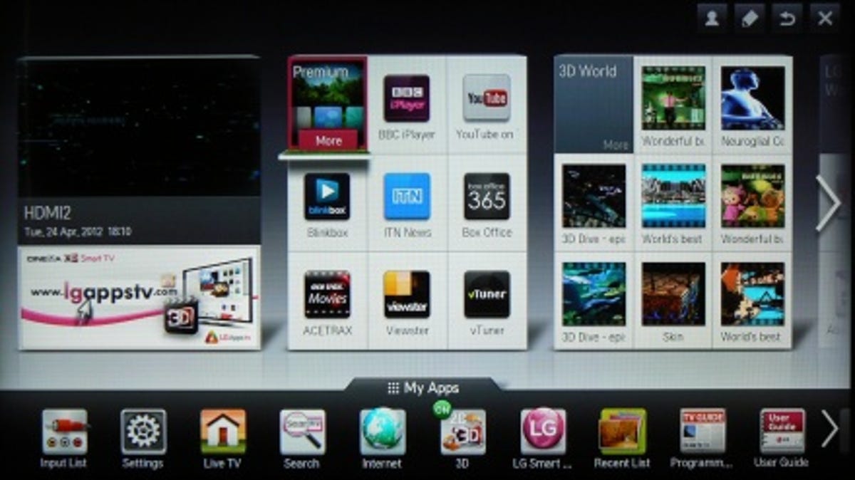 LG 47LM960V home screen