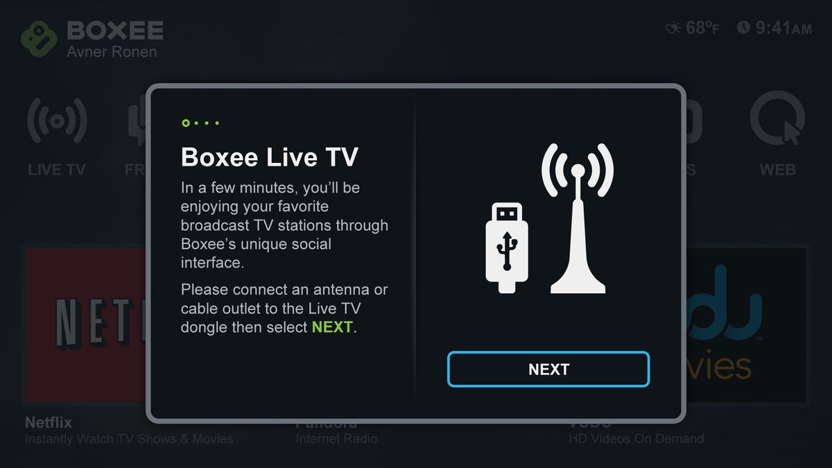 Boxee Box Live TV interface