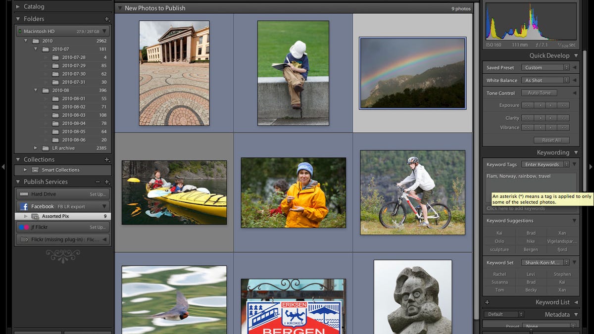 Lightroom 3.2 gets a publishing tool to send photos to Facebook, replacing them if the originals are re-edited.