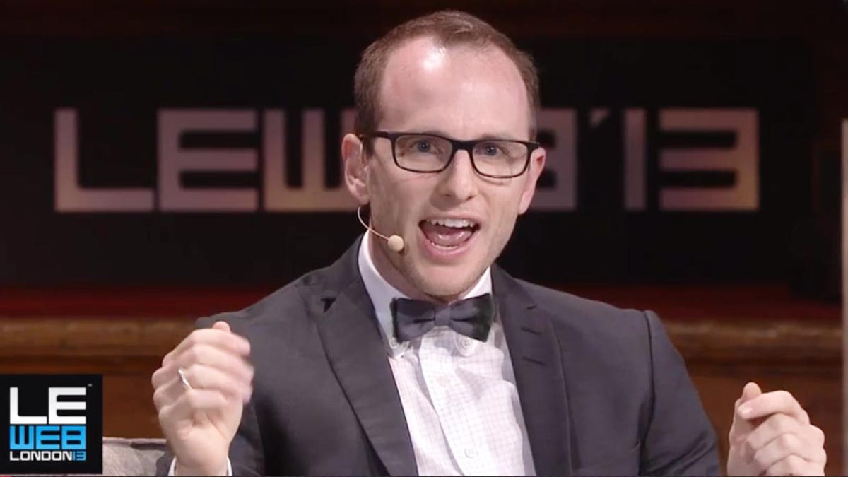 Airbnb co-founder Joe Gebbia speaking at LeWeb London