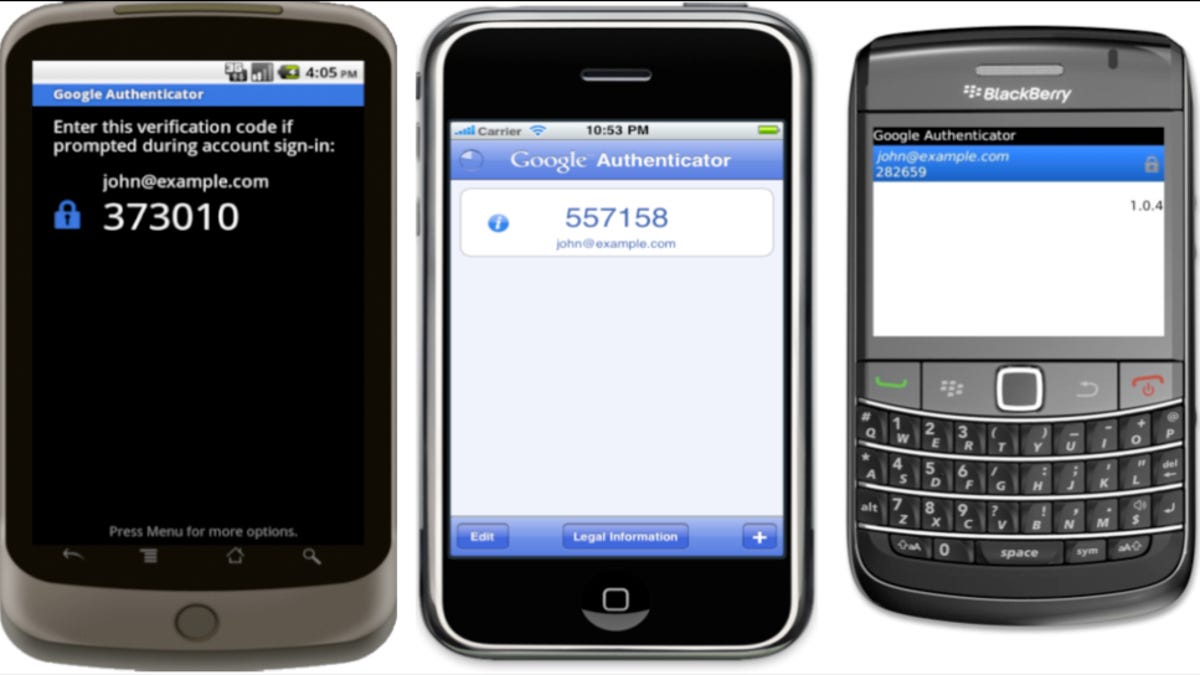With Google's new two-step verification feature, the security code can be sent to Google authentication apps on Android devices, BlackBerrys, or iPhones.