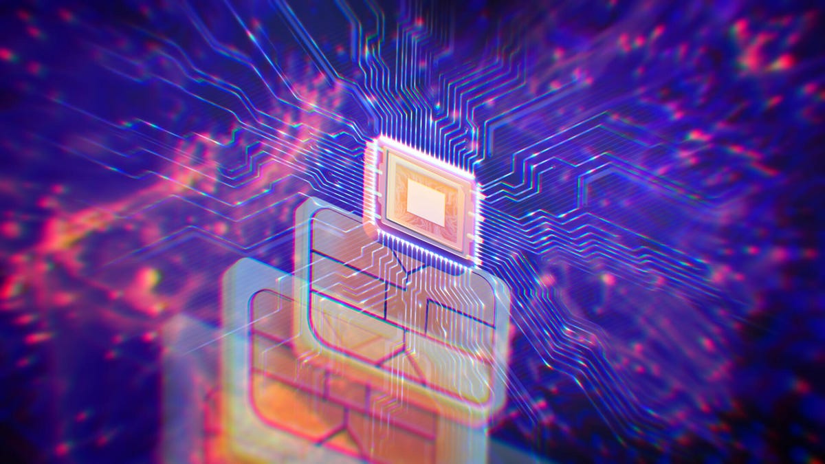 Sim cards on purple wallpaper