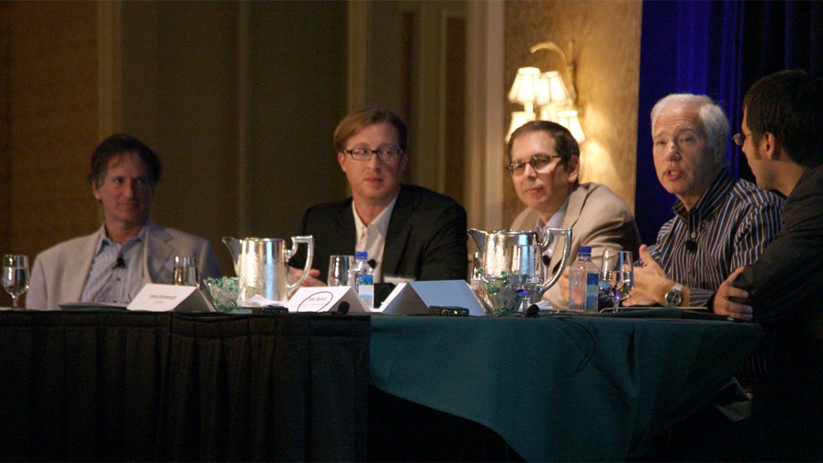RIAA President Cary Sherman, second from right, says new pro-content industry federal copyright laws may be necessary.