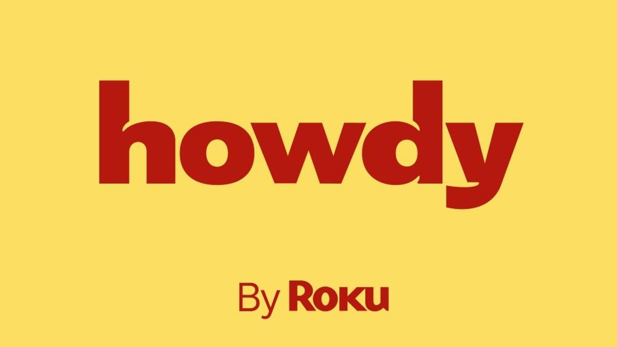 yellow and red logo for roku's howdy service