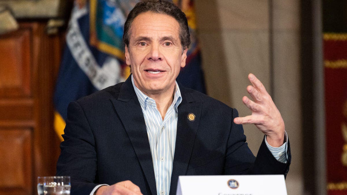 New York Gov. Andrew Cuomo says online wedding ceremonies now are possible in the state because of the coronavirus response.