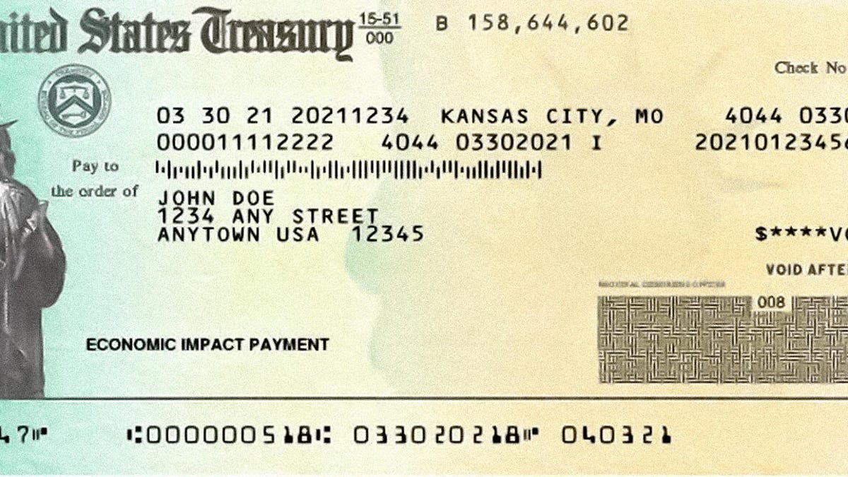United States Treasury economic impact stimulus checks