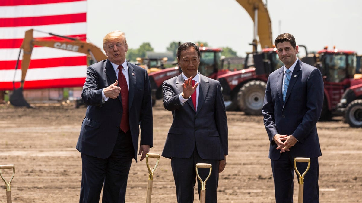 President Trump Attends Groundbreaking Of Foxconn Factory In Wisconsin