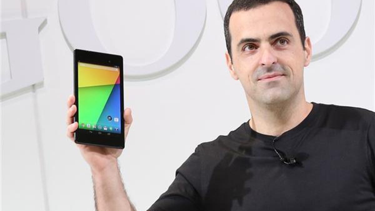 Hugo Barra debuting the second Nexus 7 in July in San Francisco.